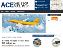 Tablet Screenshot of aceonestopmailplus.com